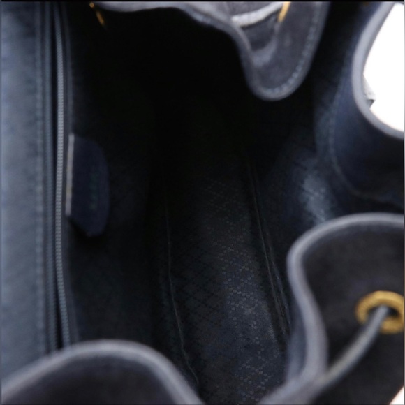 SOLD! RARE GUCCI “NAVY” VINTAGE Bamboo, Suede, leather backpack great condition! - Picture 9 of 9